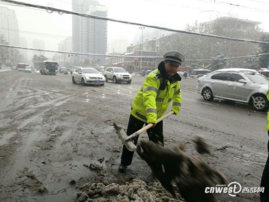 雪天帮扶群众5300人 西安交警路况咨询电话激