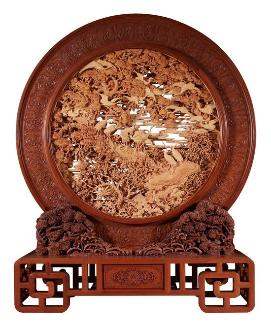 近日,"丝路木雕"陆光正开展六十年东阳华章大展在中国国家博物馆从艺高密家具城北方图片