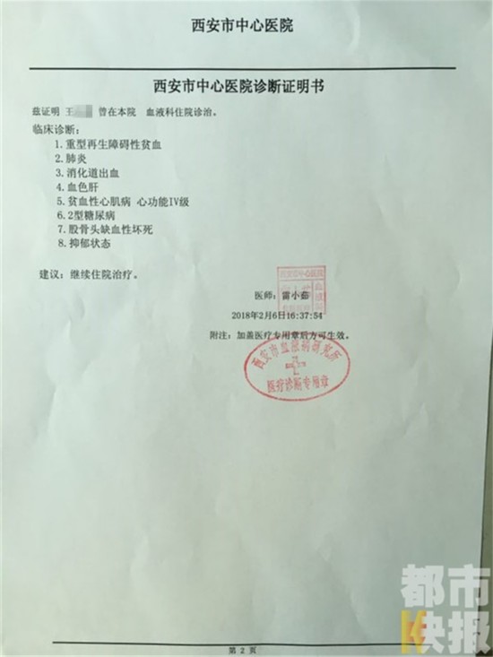 临潼一中学教师患白血病 学生四处奔走筹款救恩师