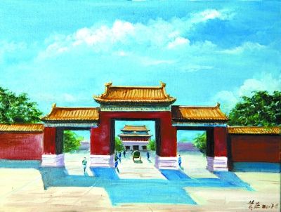 我画东安门:皇城中唯一带里门的城门