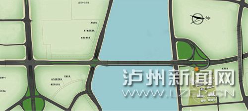 沱江五桥示意图