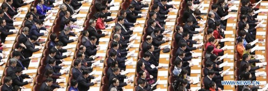 (TWO SESSIONS)CHINA-BEIJING-NPC-TOP LEGISLATURE-DEPUTIES-LINEUP (CN)