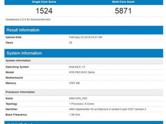 MTK P60处理器跑分曝光 死磕骁龙660