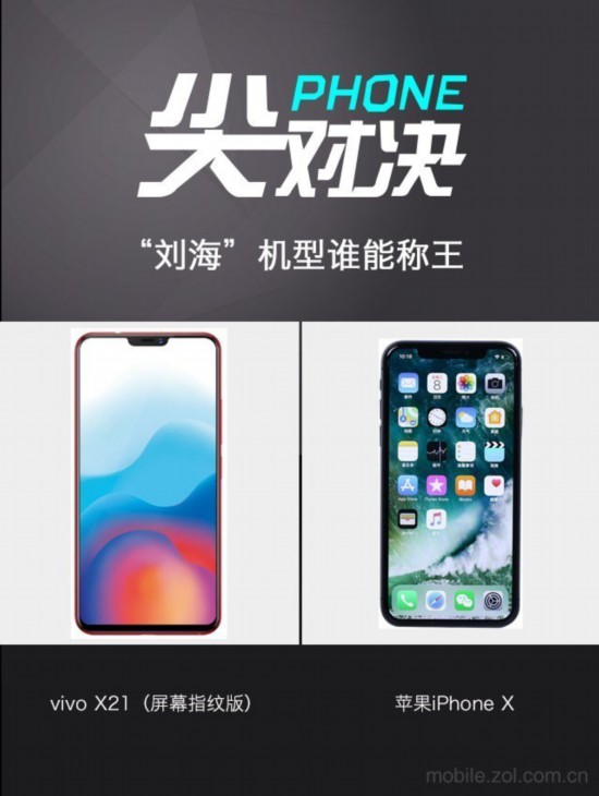 vivo X21对标果X “刘海”机型谁能称王 