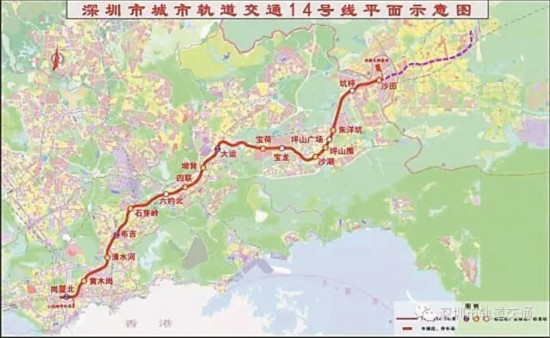 深圳地铁14号线、16号线坪山段站点位置确定