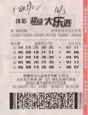 用身份证号守大乐透揽得28万二等奖