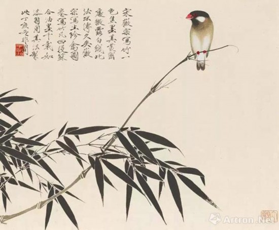 于非廠  花鳥冊頁 于非闇工笔花鸟画_北京