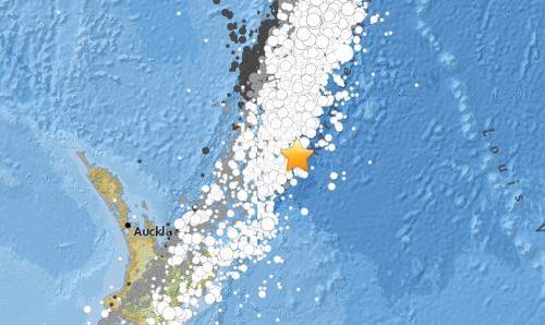 新西兰克马德克群岛附近6.2级地震 震源深度1