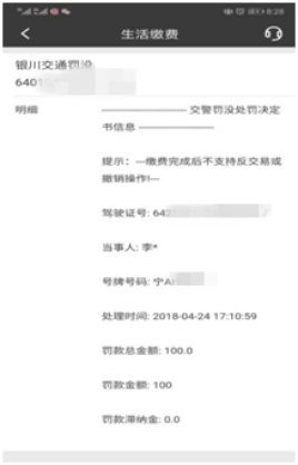 银川市民可足不出户缴纳交通罚款