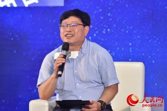 中国传媒大学教授、调查统计研究所所长沈浩 (人民网记者 翁奇羽 摄)
