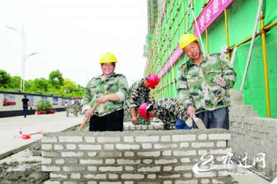 200工人亮绝活 泗洪举办建筑领域技能名工比赛