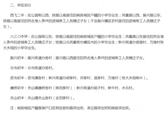 2018年阎良区义务教育公办学校学区划分公布