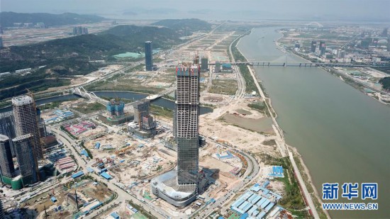 广东珠海在建第一高楼主体封顶--陕西频道--人