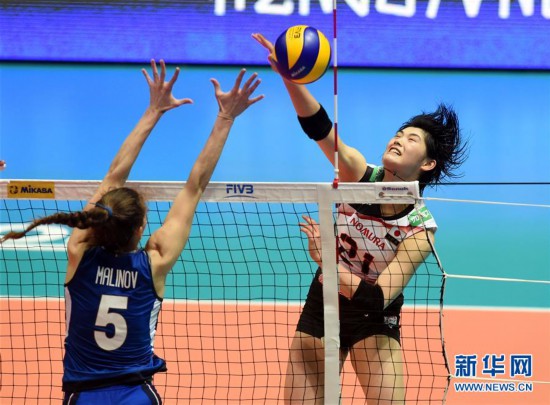 （體育）（4）排球——世界女排聯賽香港站：日本隊勝意大利隊