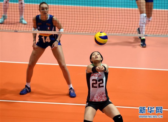 （體育）（3）排球——世界女排聯賽香港站：日本隊勝意大利隊