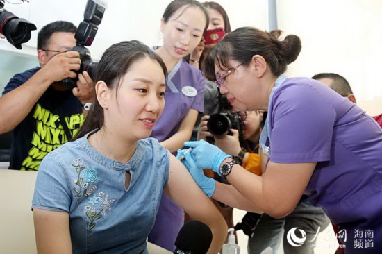 HPV九价疫苗内陆首针在海南博鳌完成接种