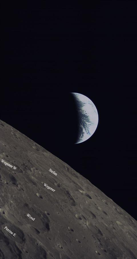 A lunar image captured by the optical camera installed on micro satellite Longjiang-2 [Photo: China National Space Administration]