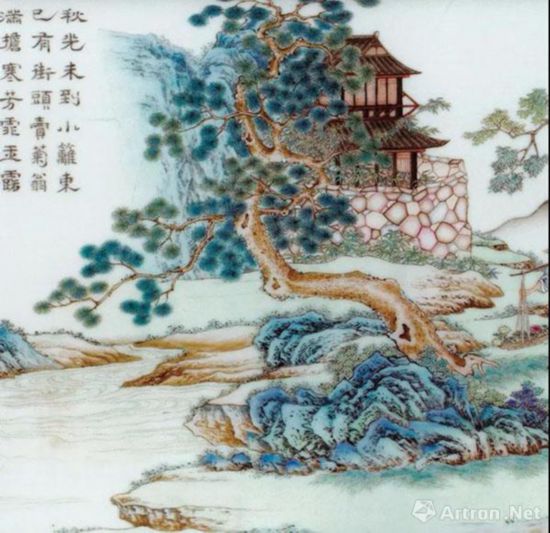 清乾隆御制青花夹洋彩通景双耳活环大瓶5060万成交--书画--人民网 清乾隆御制青花夹洋彩通景双耳活环大瓶5060万成交--书画--人民网