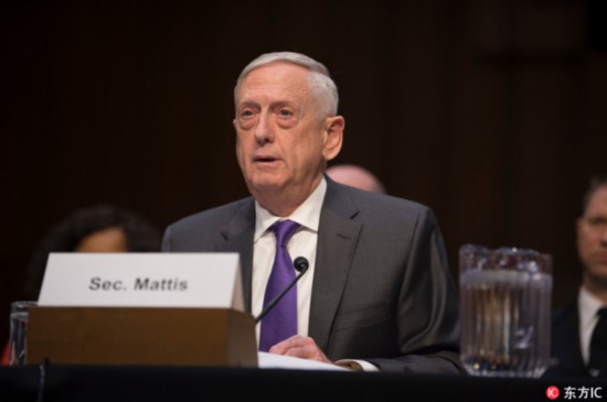 US Secretary of Defense James Mattis. [File Photo: IC]