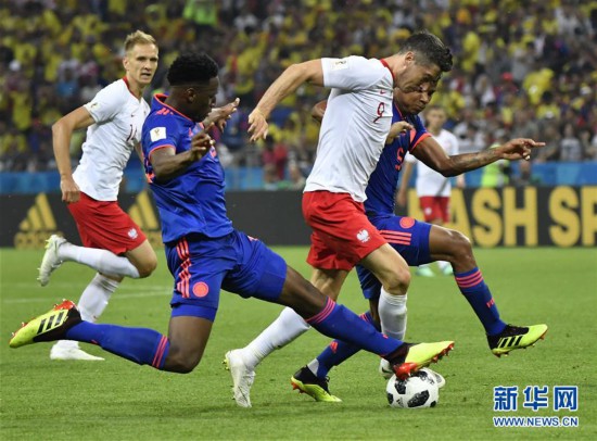 【世界杯】哥伦比亚队3比0胜波兰队