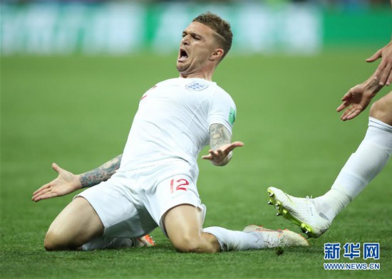 世界杯战报:英格兰队再现贝氏弧线 特里皮尔