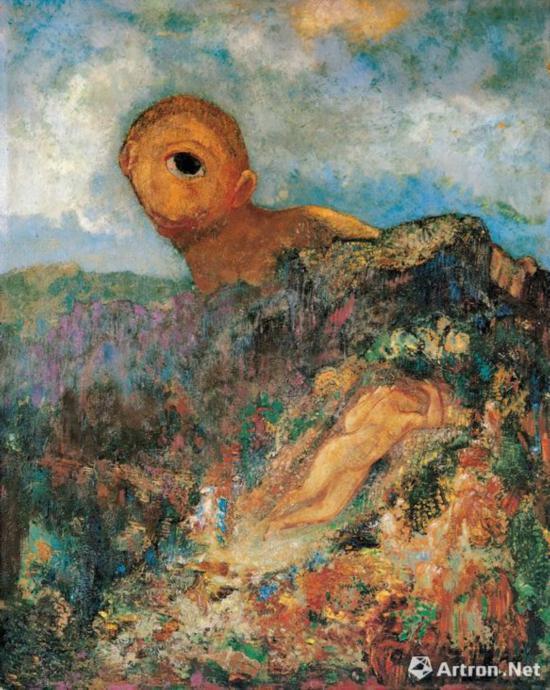 法國 奧迪隆·雷東《獨眼巨人》1895-1900年 荷蘭 克羅勒-繆勒美術館藏