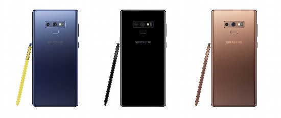 三星全球发布智能手机Galaxy Note9 