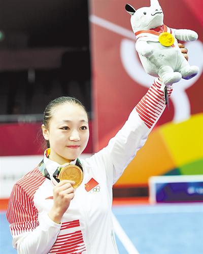 亚运会武术女子剑枪全能比赛 河北省选手郭梦