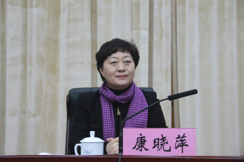 图为中国侨联党组成员,副主席康晓萍出席活动并讲话