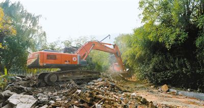 陈路超大违建别墅彻底拆违复绿