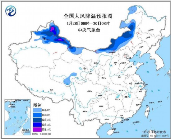 新疆内蒙古气温下降中国中东部地区将有明显降水