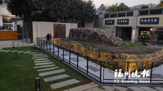 乌山明地址城墙变身微型遗址遗址展示福州古公园体育馆小学图片