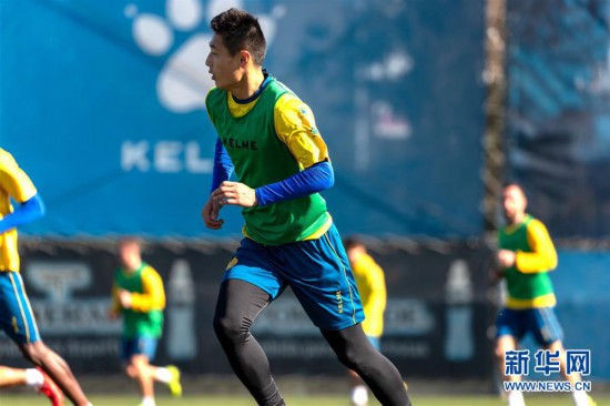 足球--武磊亮相西班牙人队公开训练