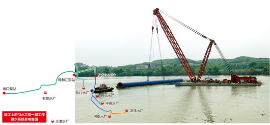 邕江老口泵站设备进场安装 可抵御200年一遇洪水
