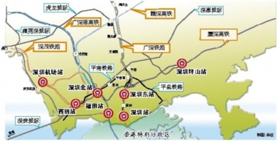 深圳将新增西丽和机场两座高铁站--广东频道--人民网