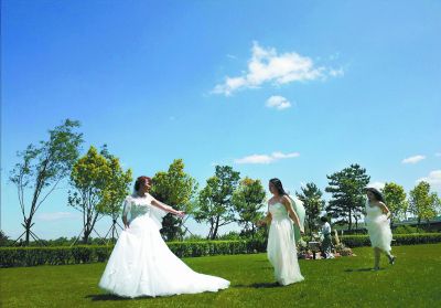 蓝天白云婚纱_蓝天白云图片(2)