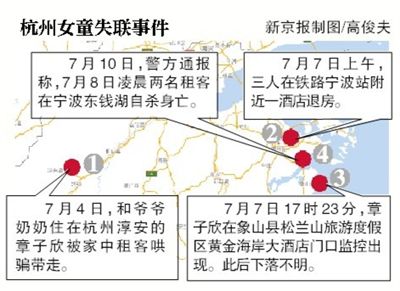 杭州9岁女童被两名租客带走失联