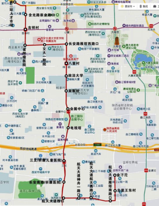 西安公交新开136路 调整604路,631路(内附线路图)