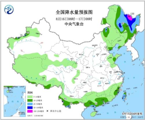 未来三天东北部分地区有强降雨南方大部有高温