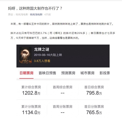 電影宣傳方投訴公眾號自媒體批爛片侵權了嗎？