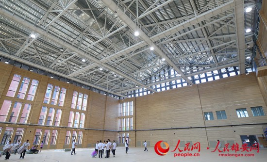体育馆内景。中建八局供图