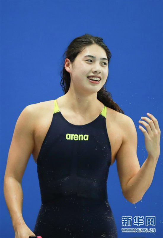 （軍運會）（7）游泳——女子100米蝶泳：中國選手張雨霏奪冠