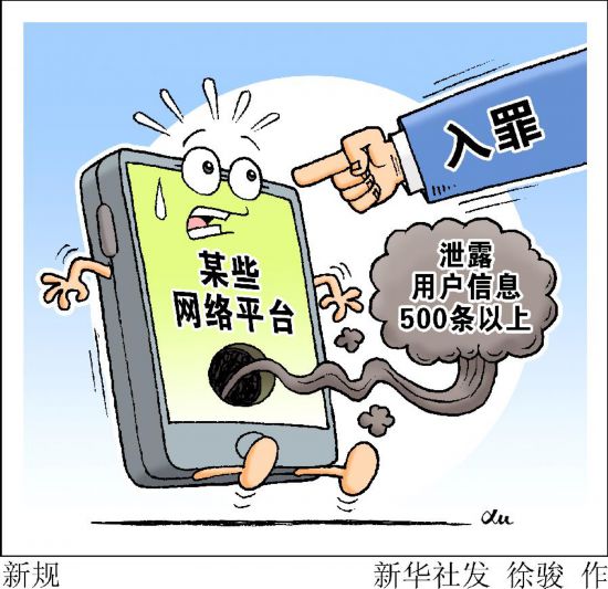 新规来了!网络平台泄露用户信息500条以上可入罪