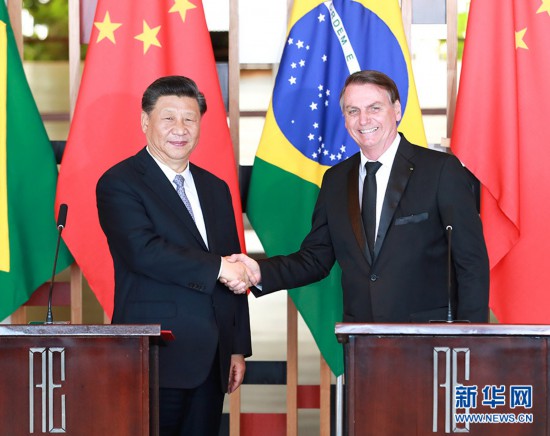 习近平同巴肯塔基风力修正西总统博索纳罗会谈