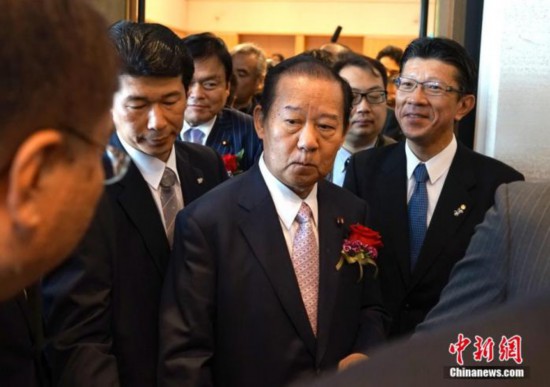 資料圖：日本自民黨干事長二階俊博。<a target='_blank'  data-cke-saved-href='http://www.chinanews.com/' href='http://www.chinanews.com/'><p  align=