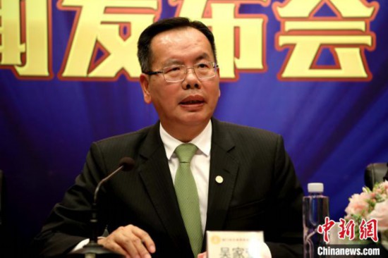 圖為廈門市台商投資企業協會會長吳家瑩發言。　李思源 攝