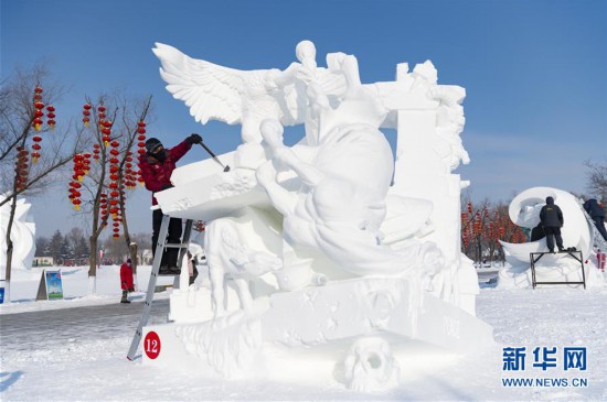 (社会)(8)哈尔滨国际雪雕比赛落幕