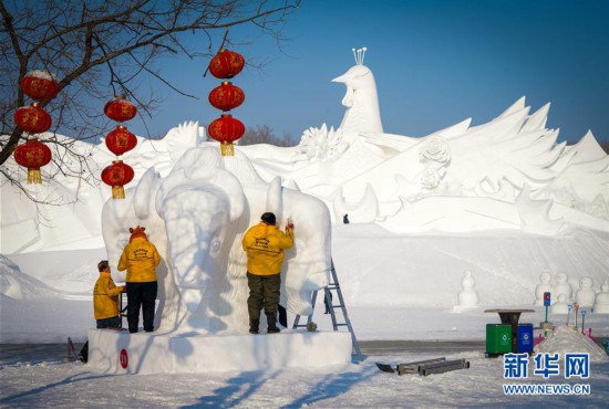 (社会)(5)哈尔滨国际雪雕比赛落幕