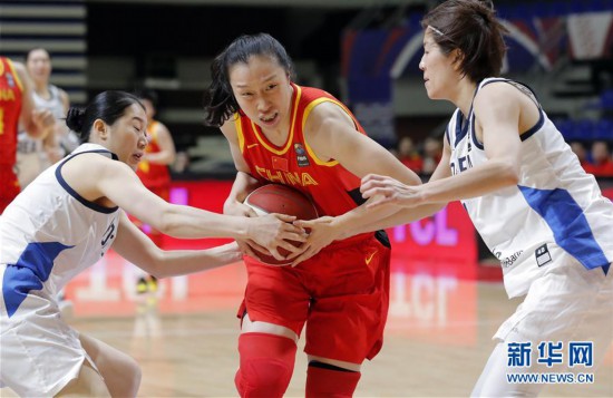 （體育）（10）籃球——東京奧運會女籃資格賽：中國隊勝韓國隊取得三連勝