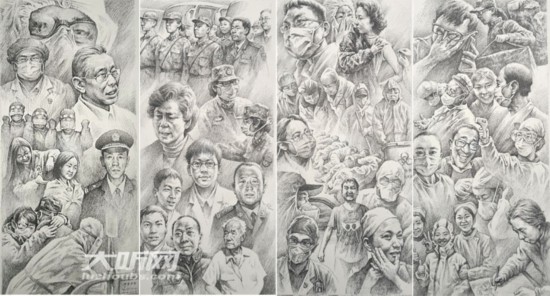 泸州籍老画家 钢笔画出抗疫作品《中国样子》